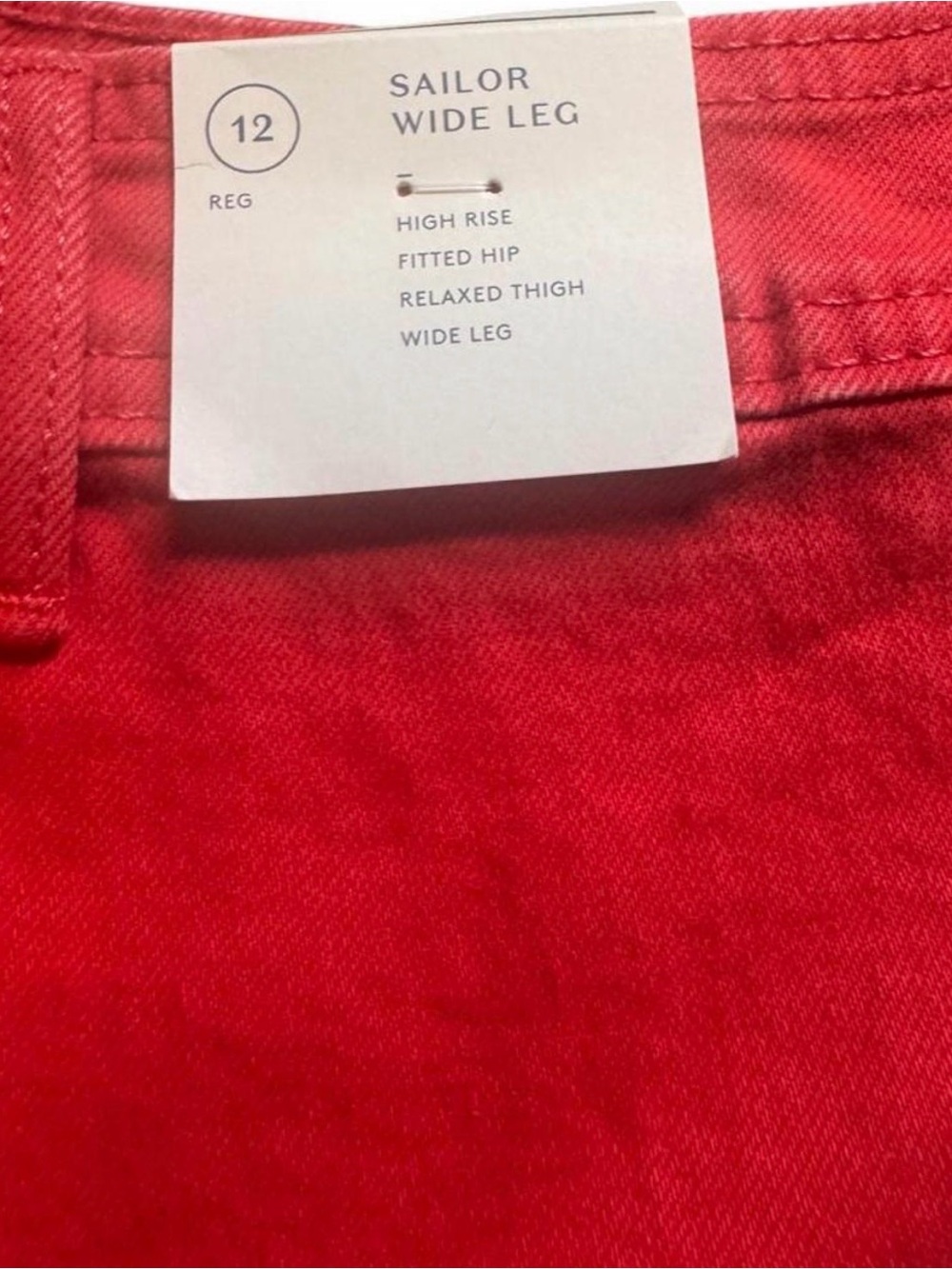 Universal Thread Red Sailor Wide Leg Flare Jeans - Picture 4 of 7